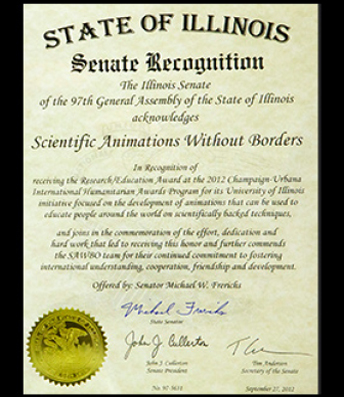 State of Illinois Senate Recognition
